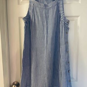 For Cynthia Blue and White Striped Dress